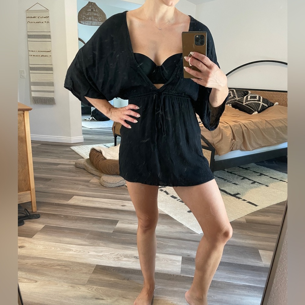 ASOS black crepe cover up - Picture 2 of 8